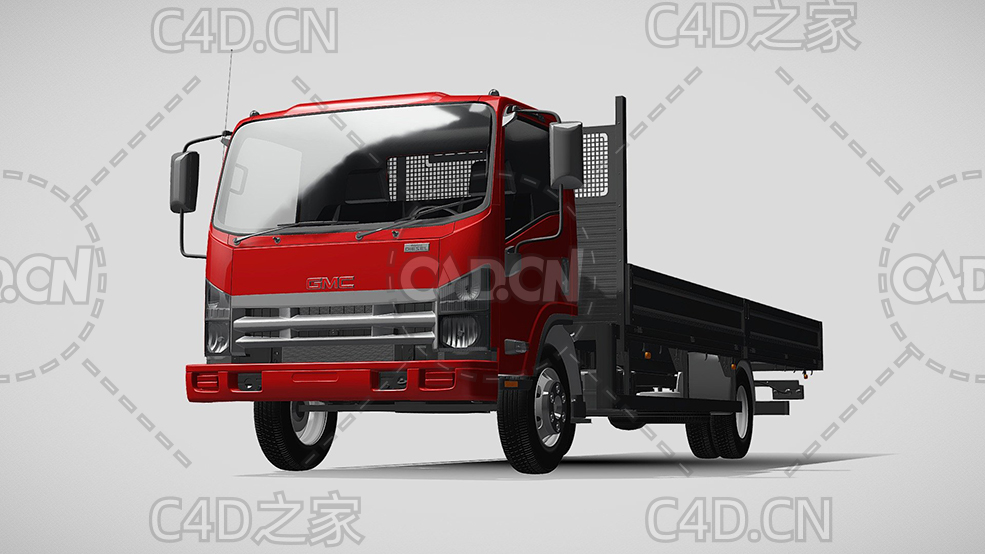 吉姆西汽车GMC卡车货车运输汽车2021款C4D汽车模型下载 - C4D之家 - 256.jpg