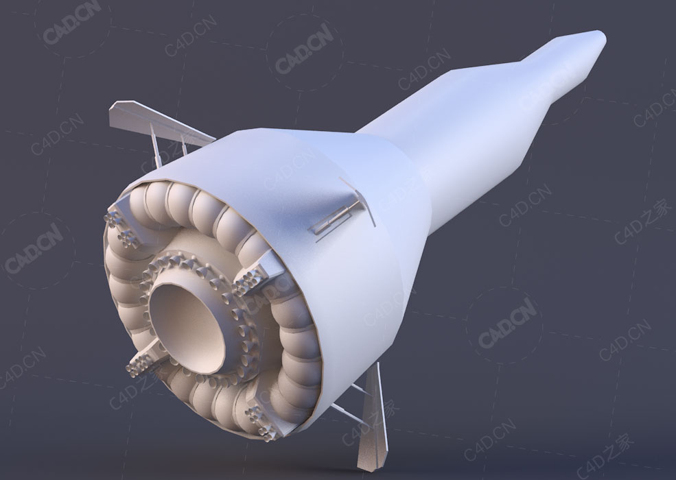 火箭推进器C4D模型