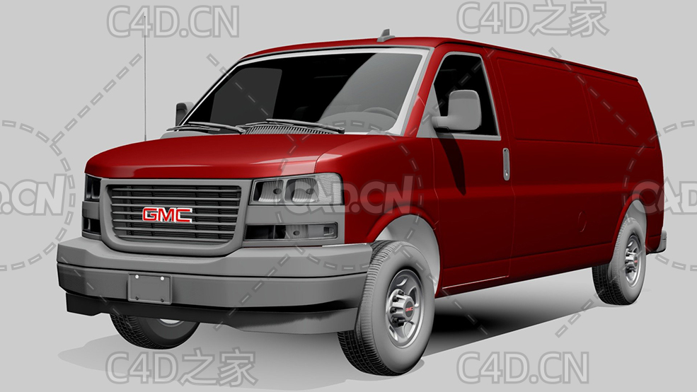 吉姆西汽车GMC加长货车2022款C4D汽车模型下载 - C4D之家 - 255.jpg