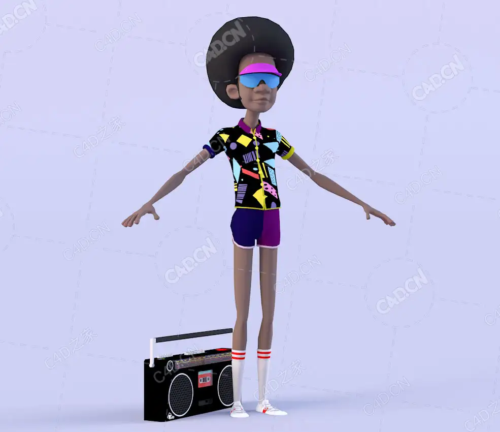 音乐狂热黑人马特奥卡通人物C4D模型mateo - C4D之家 - C4D.jpg