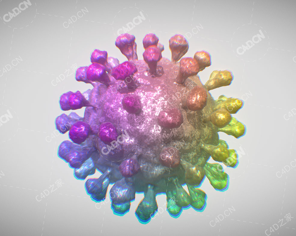 彩虹冠状病毒模型rainbow corona virus 2020