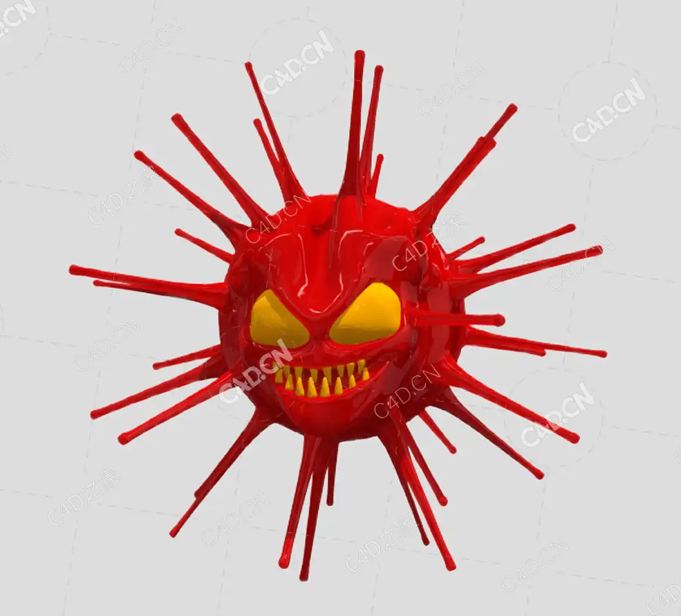 邪恶的病毒头像角色模型coronavirus