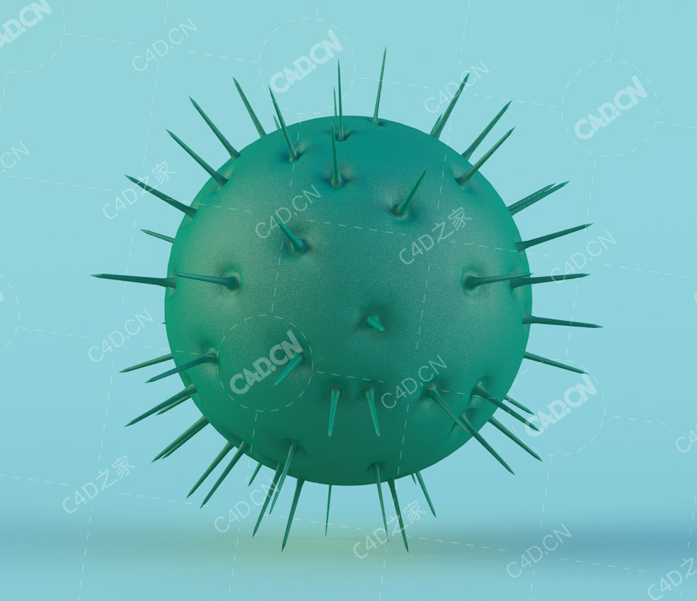 旋转的刺球病毒株模型virus-collection-of-thunthu