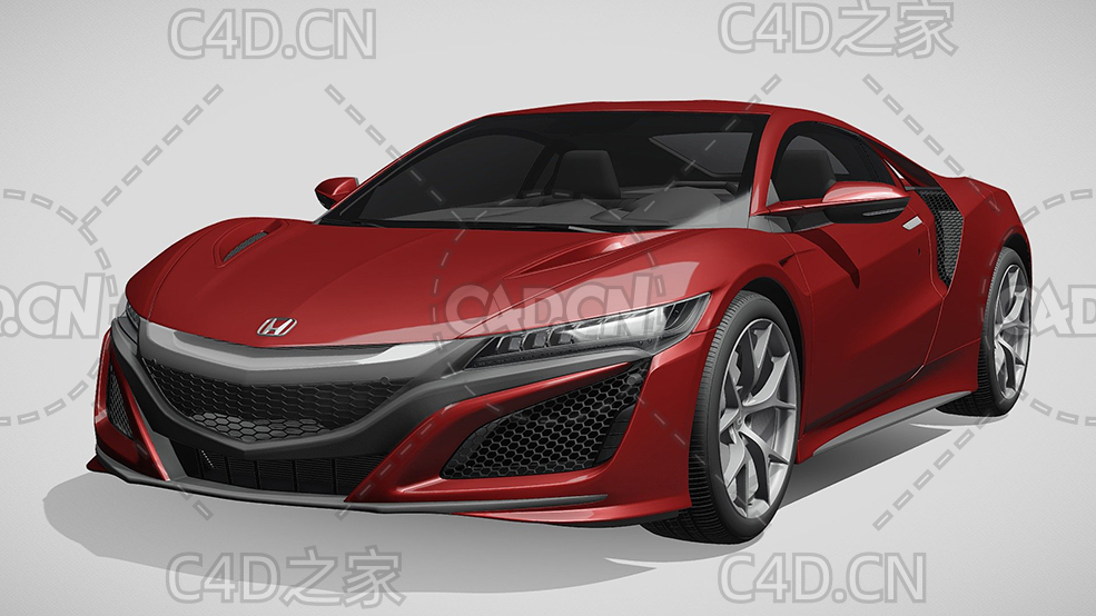 本田nsx两门轿跑汽车2016款C4D汽车模型下载 - C4D之家 - 276.jpg