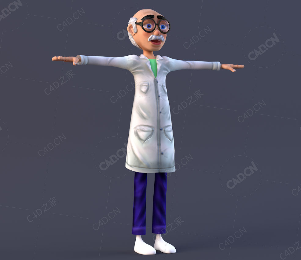 老教授卡通人物C4D模型professor - C4D之家 - C4D-拷贝.jpg