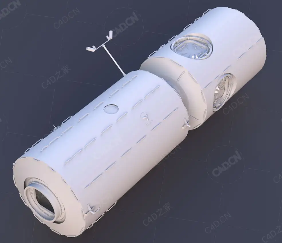 太空空间站科幻设备C4D模型