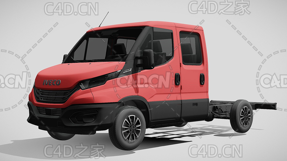依维柯平板车卡车运输车牵引车2022款C4D汽车模型下载 - C4D之家 - 313.jpg
