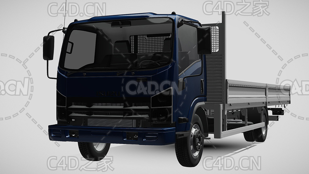 五十铃卡车货车运输车辆2021款C4D汽车模型下载 - C4D之家 - 311.jpg