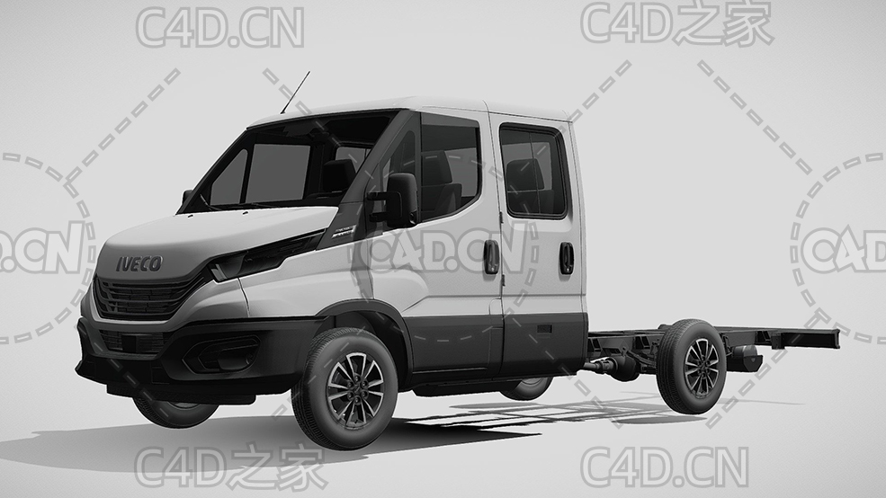 依维柯平板车卡车运输车牵引车2022款C4D汽车模型下载 - C4D之家 - 315.jpg