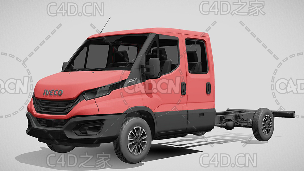 依维柯平板车卡车运输车牵引车2022款C4D汽车模型下载 - C4D之家 - 316.jpg