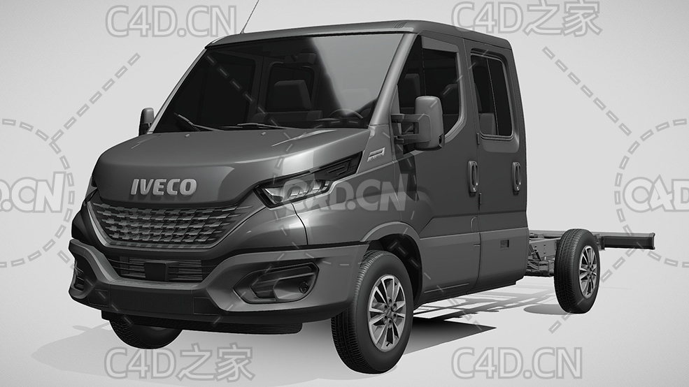 依维柯平板车卡车运输车牵引车2020款C4D汽车模型下载 - C4D之家 - 314.jpg
