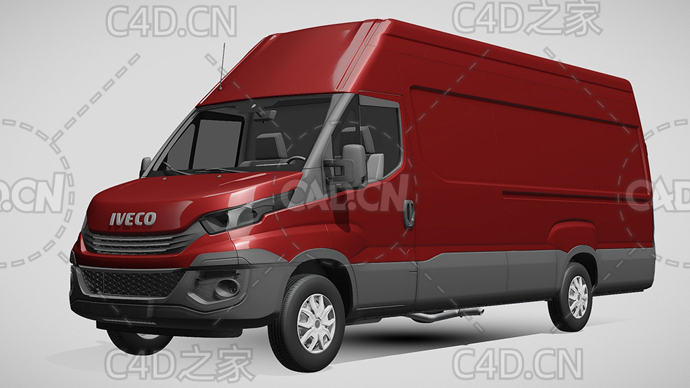 依维柯封闭式面包车货车2017款C4D汽车模型下载 - C4D之家 - 323.jpg