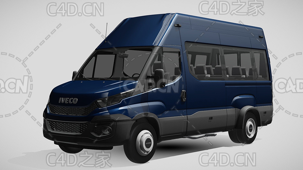 依维柯客车小巴商务车2014-2016款C4D汽车模型下载 - C4D之家 - 325.jpg