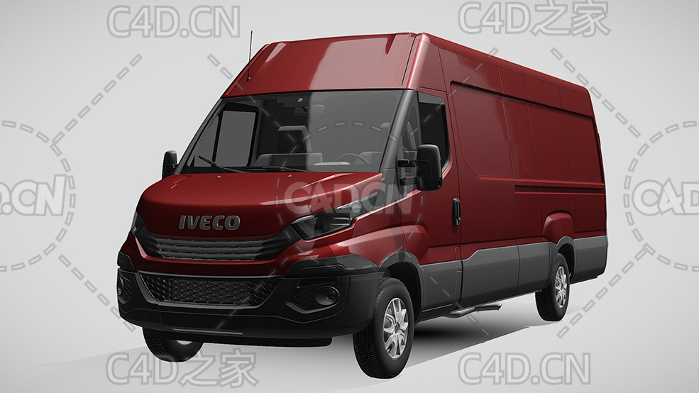 依维柯封闭式面包车货车2017款C4D汽车模型下载 - C4D之家 - 322.jpg