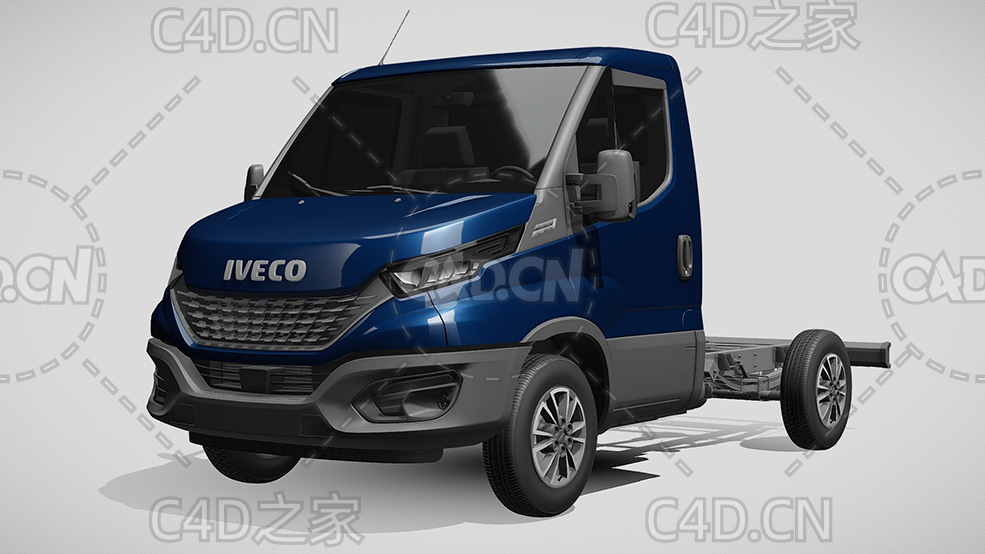 依维柯平板车卡车运输车牵引车2020款C4D汽车模型下载 - C4D之家 - 333.jpg