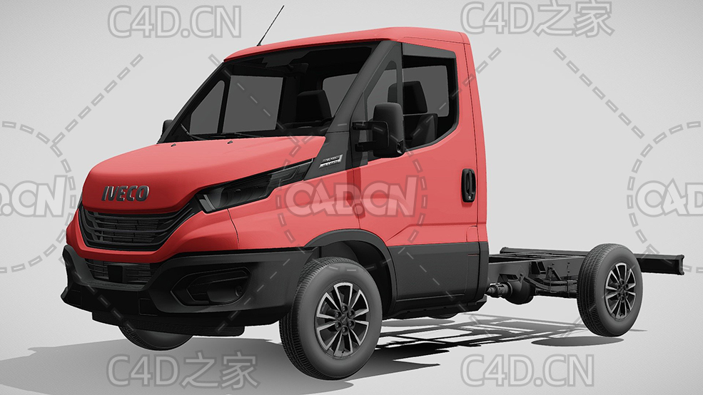 依维柯平板车卡车运输车牵引车2022款C4D汽车模型下载 - C4D之家 - 334.jpg