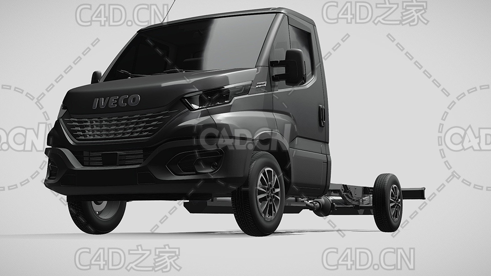 依维柯平板车卡车运输车牵引车2020款C4D汽车模型下载 - C4D之家 - 335.jpg