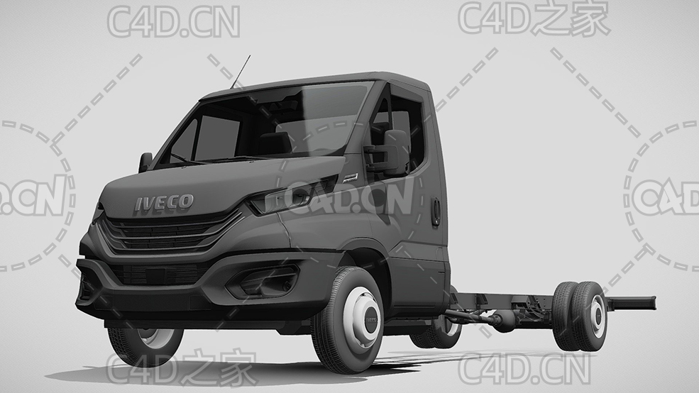 依维柯平板车卡车运输车牵引车2022款C4D汽车模型下载 - C4D之家 - 340.jpg