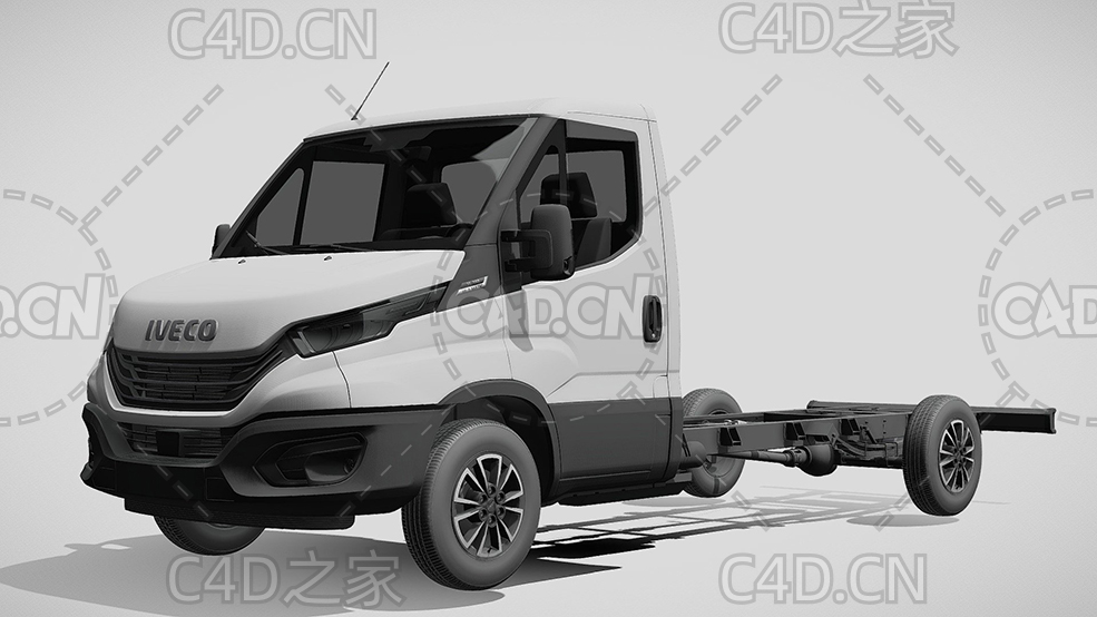 依维柯平板车卡车运输车牵引车2022款C4D汽车模型下载 - C4D之家 - 338.jpg
