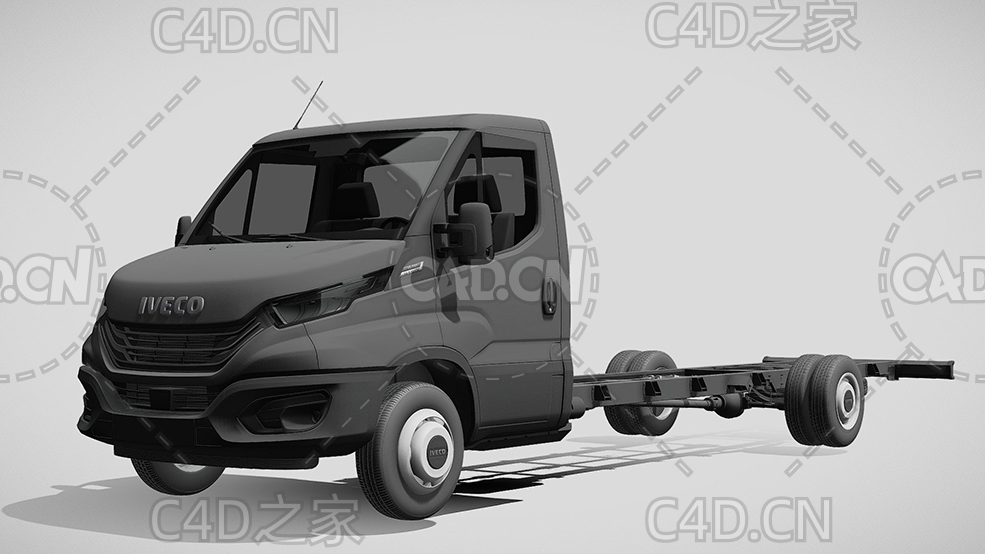 依维柯平板车卡车运输车牵引车2022款C4D汽车模型下载 - C4D之家 - 341.jpg