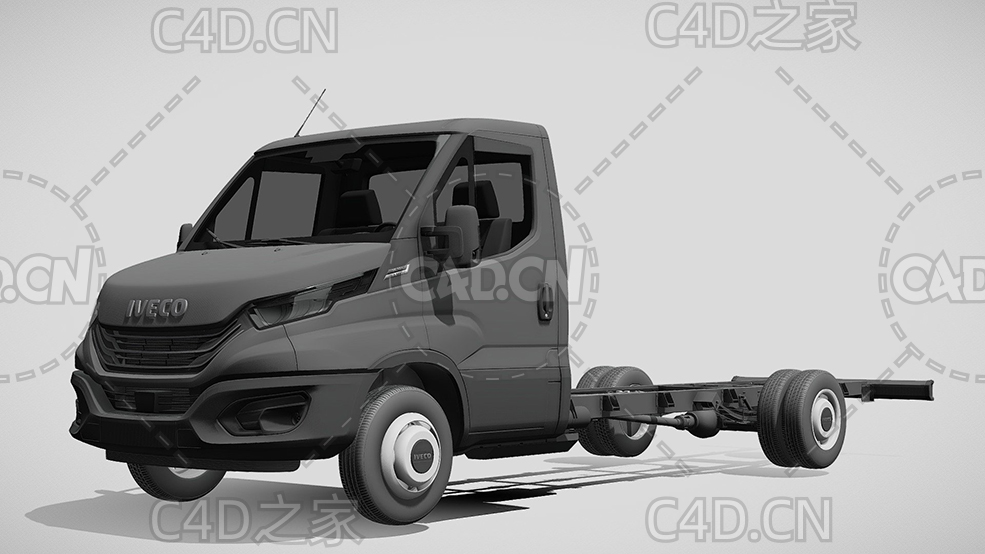 依维柯平板车卡车运输车牵引车2022款C4D汽车模型下载 - C4D之家 - 339.jpg