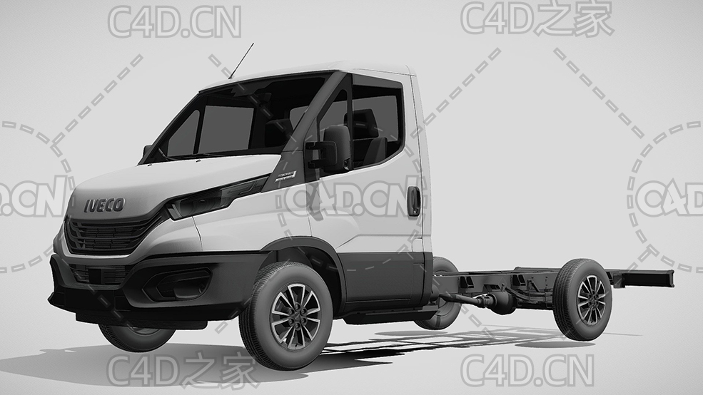 依维柯平板车卡车运输车牵引车2022款C4D汽车模型下载 - C4D之家 - 336.jpg