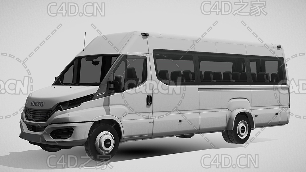 依维柯商务车客车商用车2022款小巴汽车C4D汽车模型下载 - C4D之家 - 347.jpg