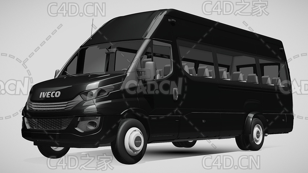 依维柯商务车客车商用车2017款小巴汽车C4D汽车模型下载 - C4D之家 - 342.jpg