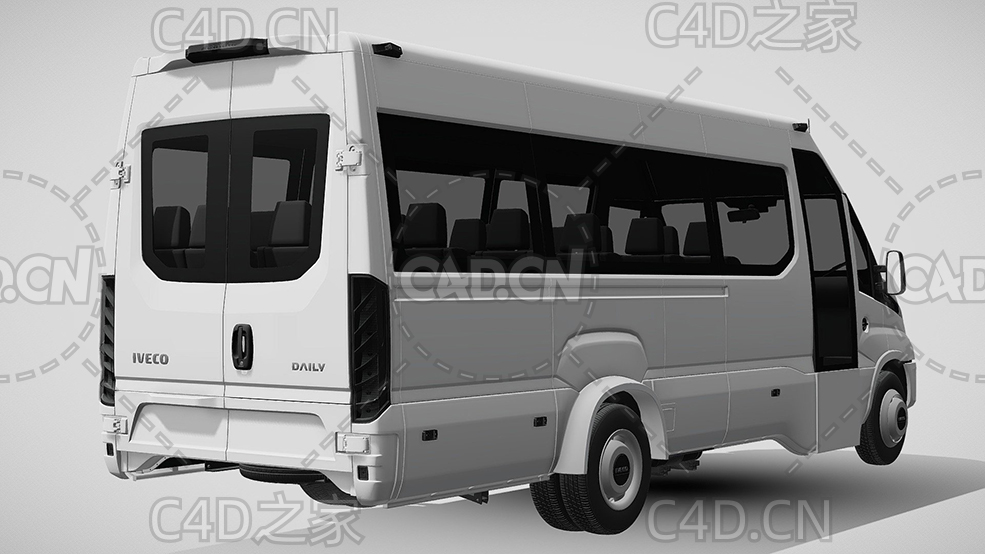 依维柯商务车客车商用车2022款小巴汽车C4D汽车模型下载 - C4D之家 - 344.jpg