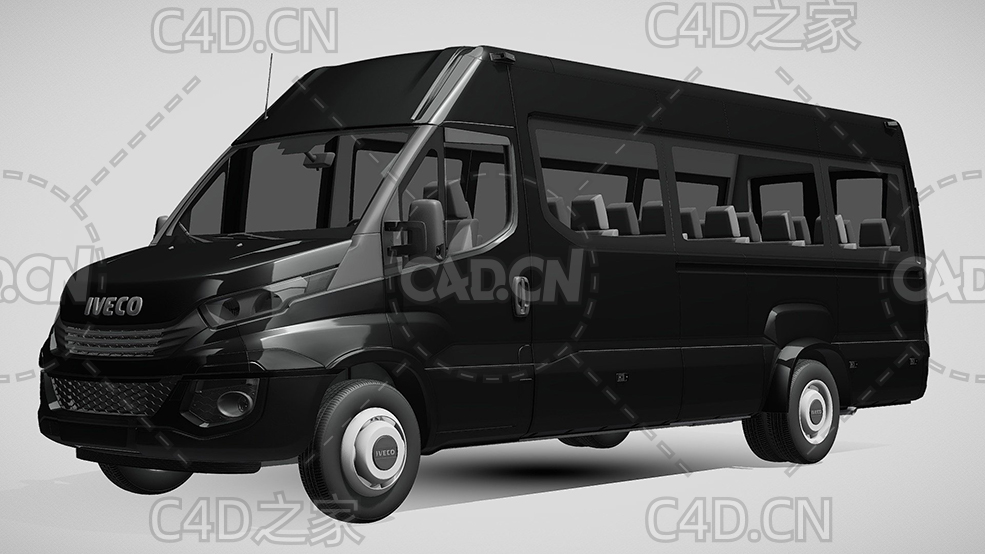 依维柯商务车客车商用车2017款小巴汽车C4D汽车模型下载 - C4D之家 - 343.jpg
