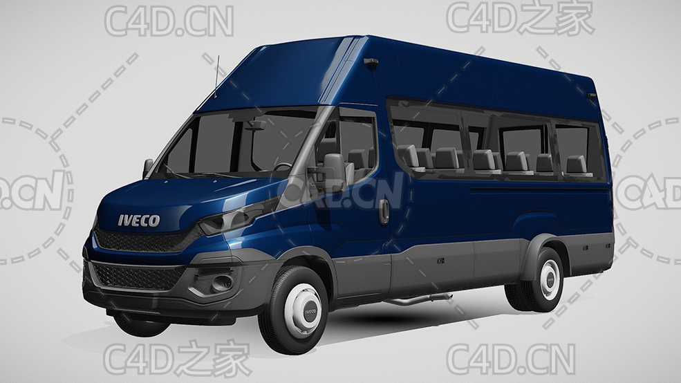 依维柯商务车客车商用车2014-2016款小巴汽车C4D汽车模型下载 - C4D之家 - 345.jpg