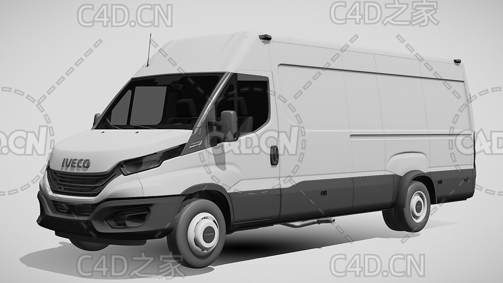 依维柯封闭式面包车货车2022款l4h2C4D汽车模型下载 - C4D之家 - 355.jpg