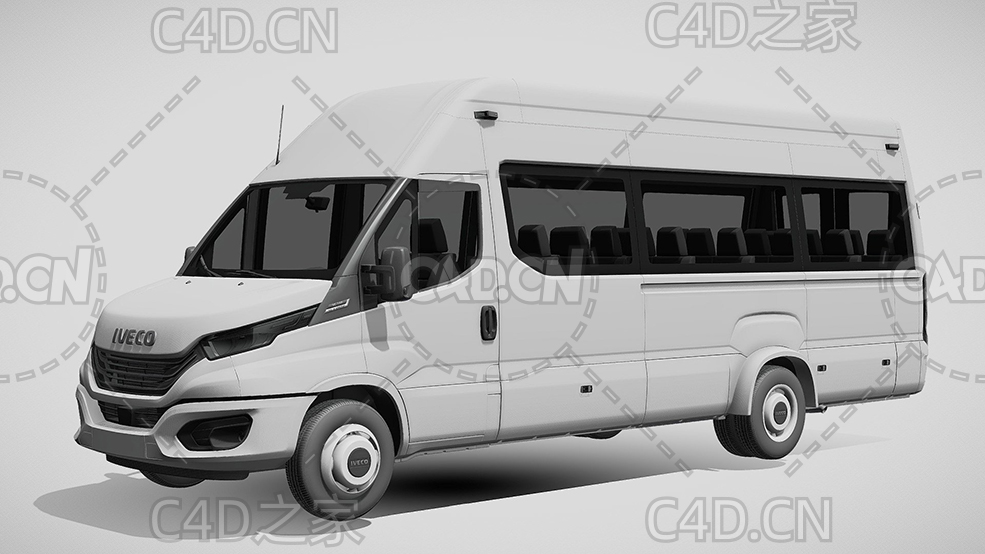 依维柯商务车客车商用车2022款小巴汽车C4D汽车模型下载 - C4D之家 - 349.jpg