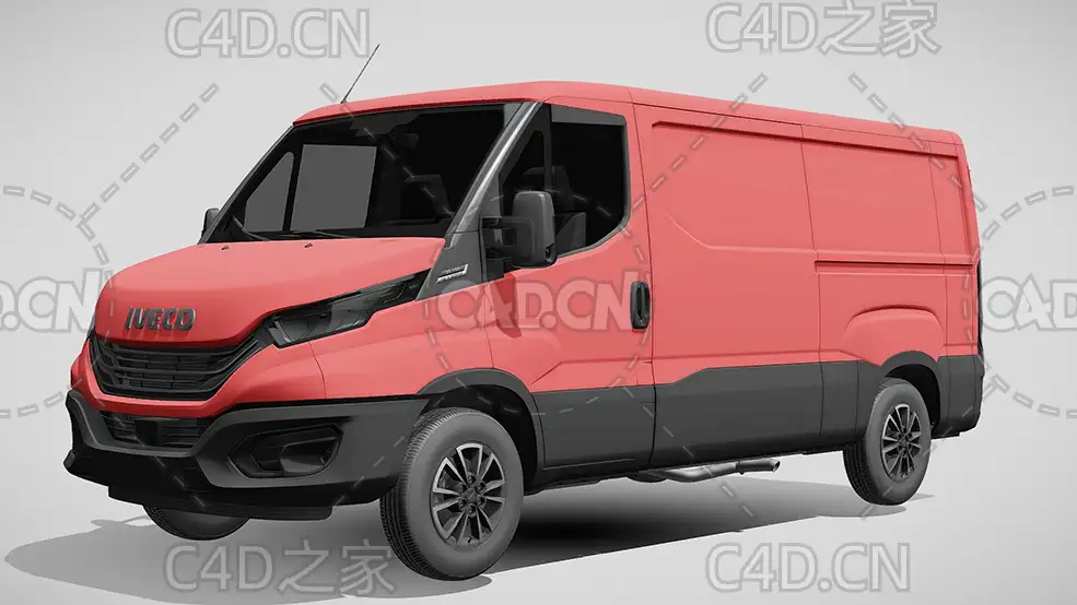 依维柯封闭式面包车货车2022款l2h1C4D汽车模型下载 - C4D之家 - 352.jpg