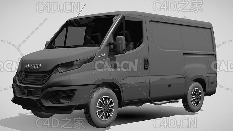 依维柯封闭式面包车货车2022款l1h1C4D汽车模型下载 - C4D之家 - 351.jpg