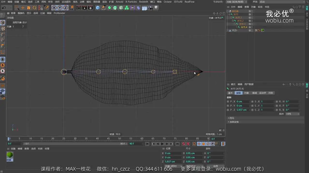 【C4D教程】叶子的骨骼绑定 花草树木绑定 - C4D之家 - 2021年100集课程完美收官【我必优】[00_03_39][20220630-154759].png