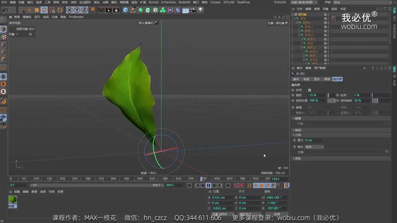 【C4D教程】叶子的骨骼绑定 花草树木绑定 - C4D之家 - 2021年100集课程完美收官【我必优】[00_10_25][20220630-154812].png