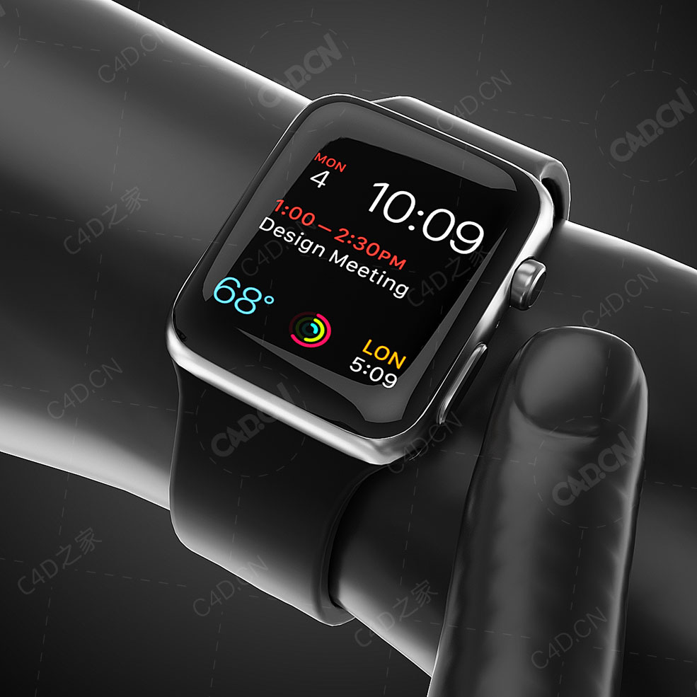胳膊上的iwatch苹果手表