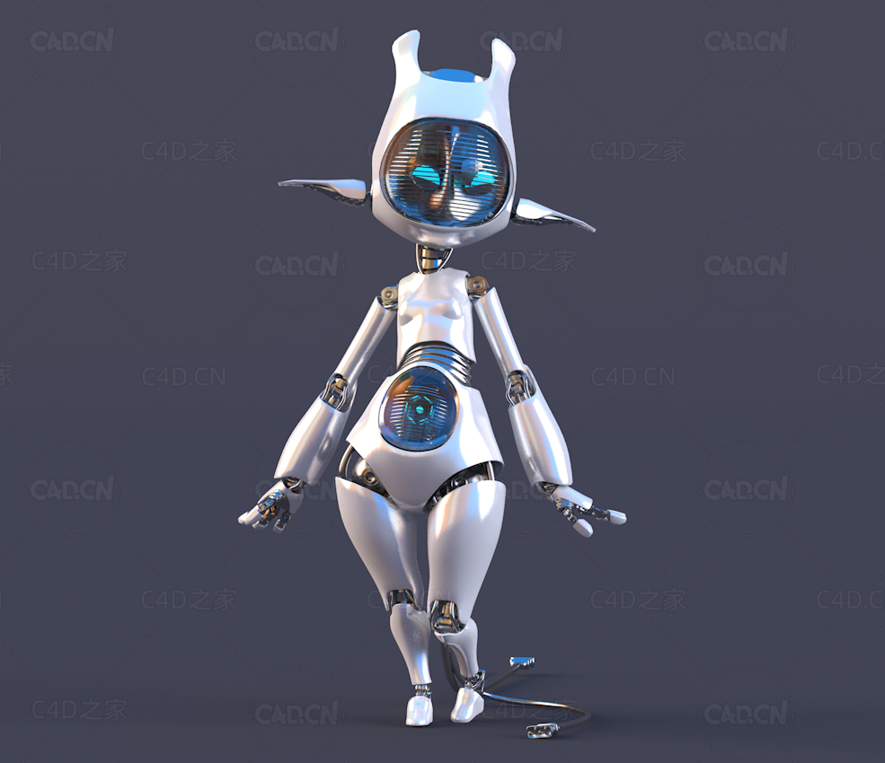 可爱的动物机器人模型robot - C4D之家 - C4D.jpg