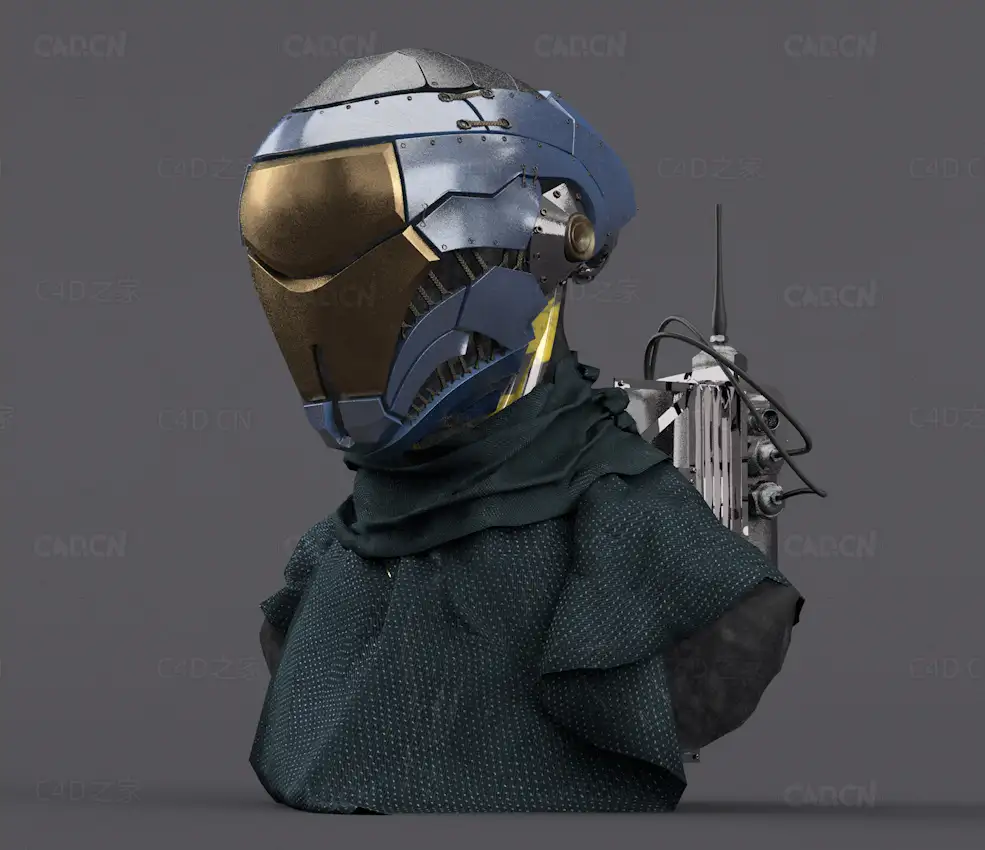 钢铁侠机甲人头部模型robot