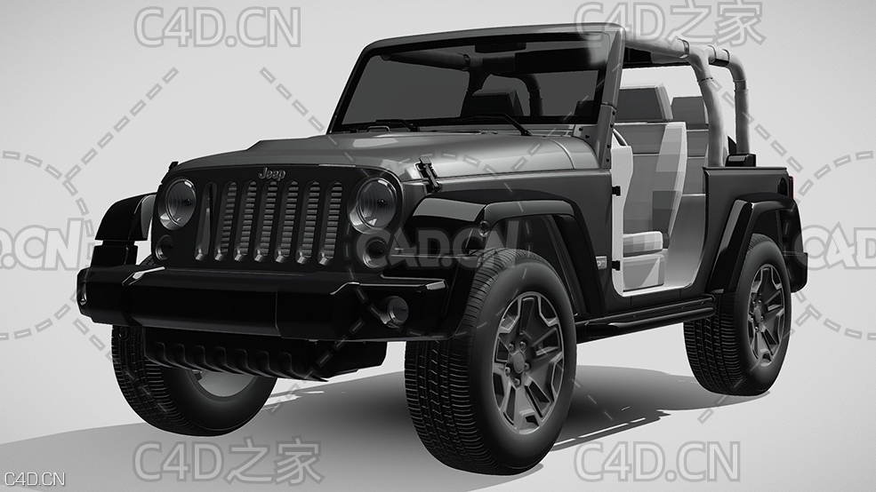 吉普JEEP牧马人卢比肯/罗宾汉rubicon-10-周年版汽车2014款C4D汽车模型下载 - C4D之家 - 371.jpg