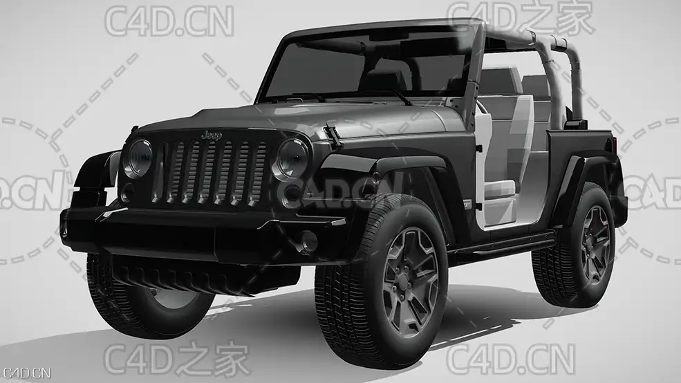 吉普JEEP牧马人卢比肯/罗宾汉rubicon-10-周年版汽车2014款C4D汽车模型下载 - C4D之家 - 371.jpg