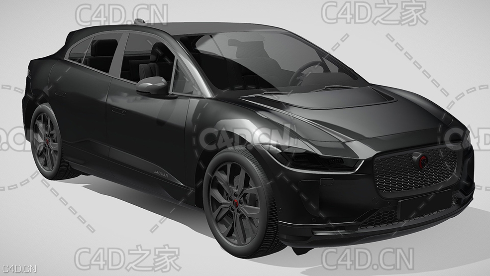 捷豹速度黑色汽车2021款C4D汽车模型下载 - C4D之家 - 369.jpg