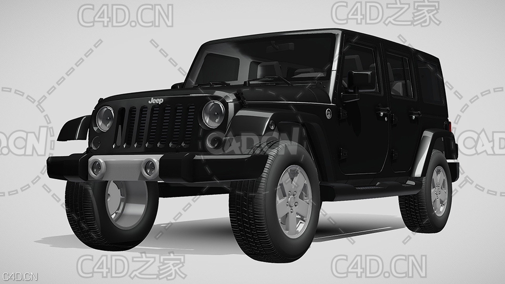 吉普JEEP牧马人无限硬派越野汽车2011款C4D汽车模型下载 - C4D之家 - 376.jpg