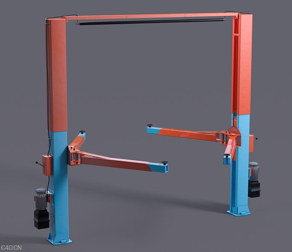 汽车升降机C4D模型 Car-Lift - C4D之家 - 05.jpg
