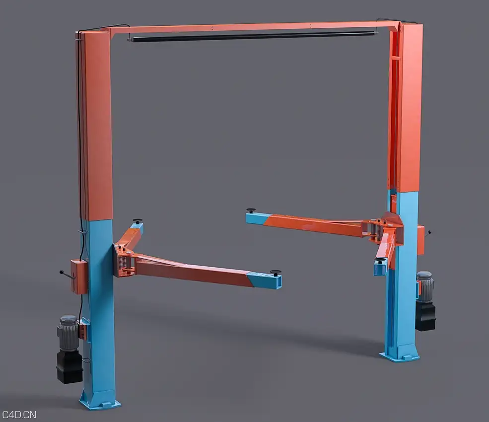 汽车升降机C4D模型 Car-Lift - C4D之家 - 05.jpg