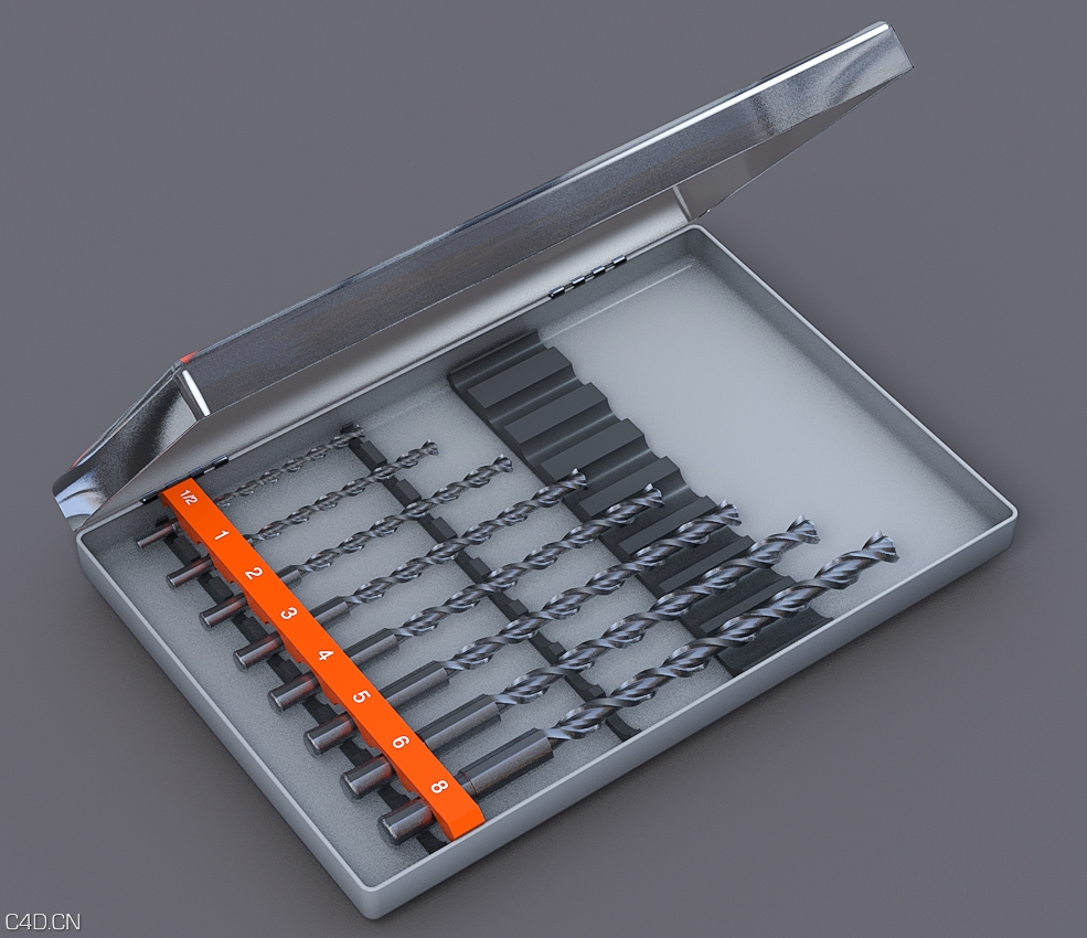 电钻钻头C4D模型 Drill-Bits - C4D之家 - 07.jpg