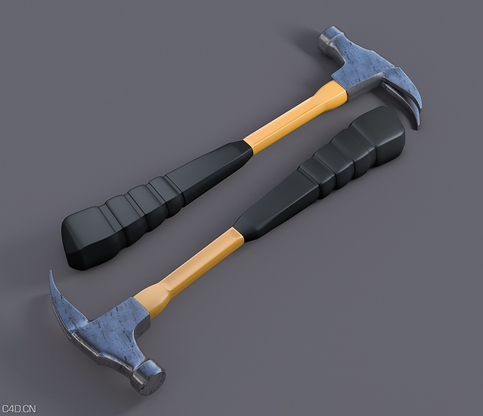 锤子C4D模型 Hammer