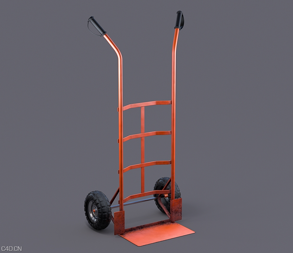两轮装载车C4D模型 Loading-Cart