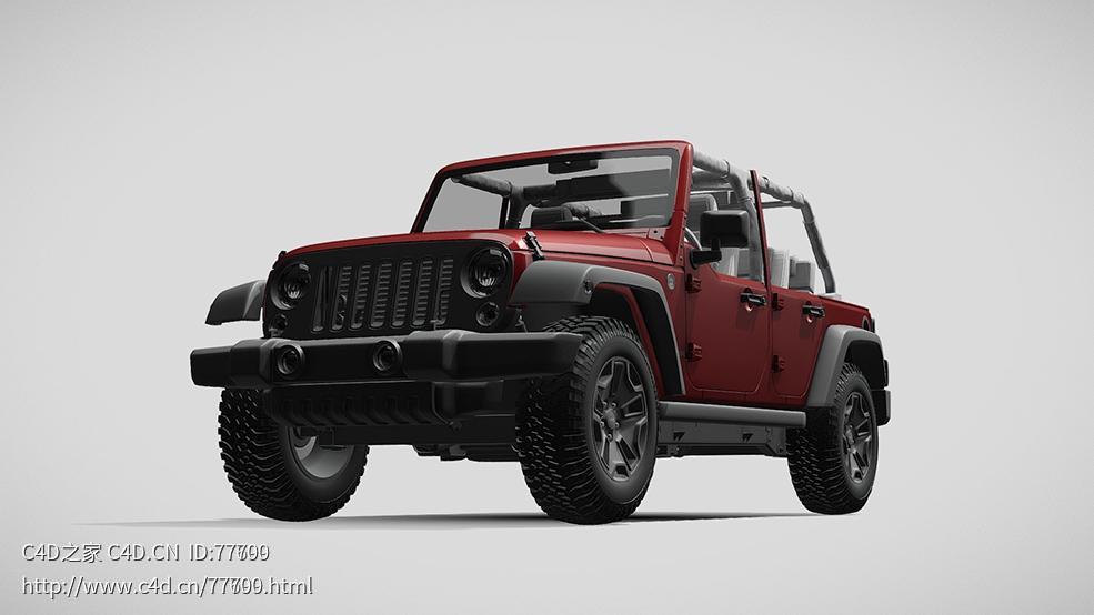 吉普JEEP牧马人无限威利斯惠勒-jk-2017款C4D汽车模型下载 - C4D之家 - 383.jpg